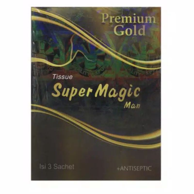 Tissue Super Magic Man + Antiseptic Premium Gold Aroma Cassanova Tisu Magic