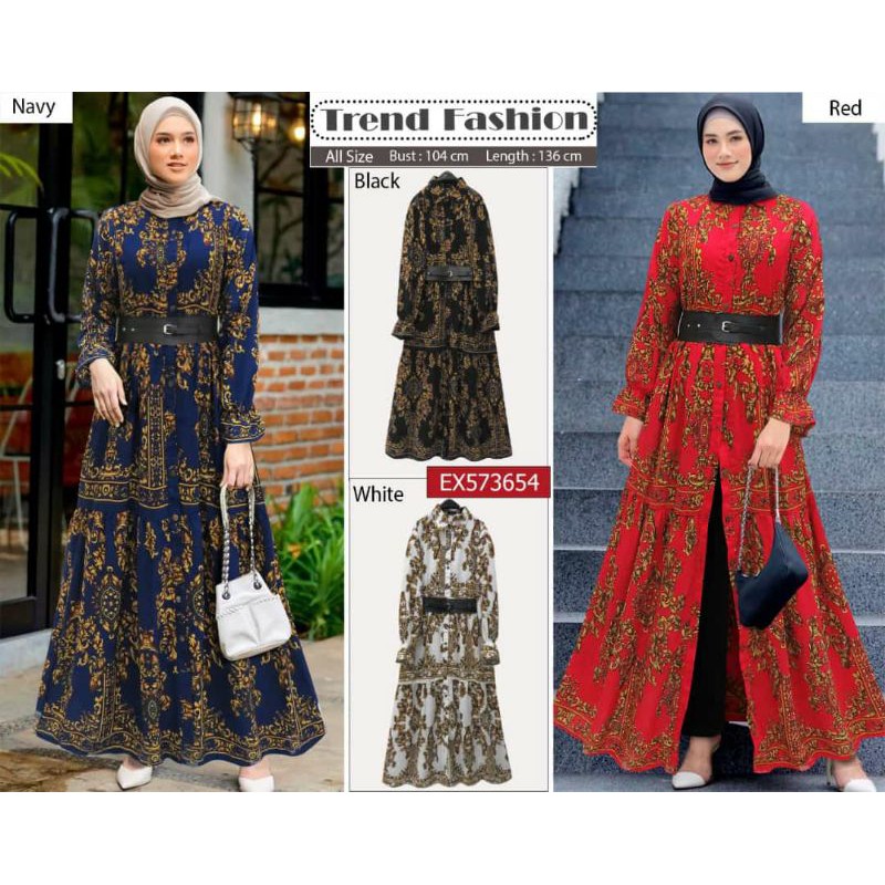 gamis motif sultan wollpeach premiumby extu