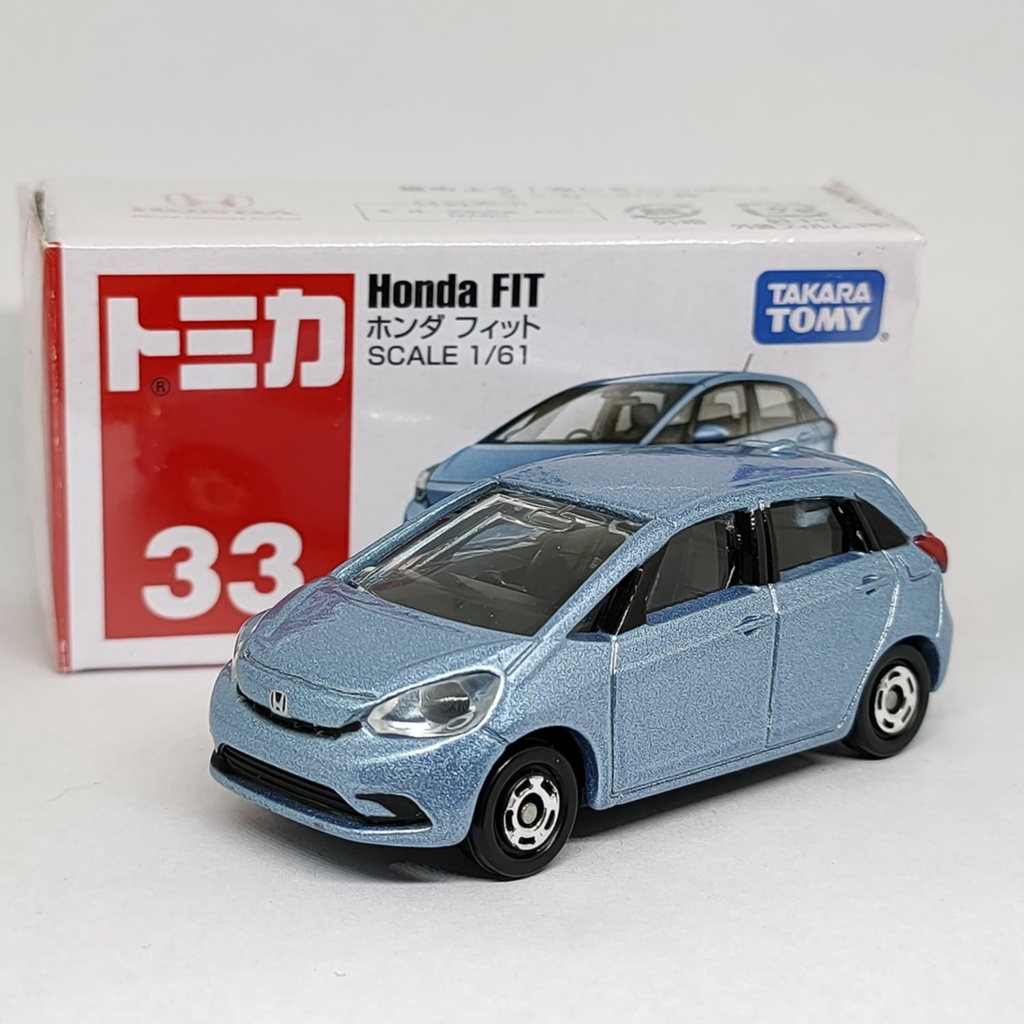 Tomica Diecast Mobil Honda Jazz / Honda Fit no. 33 Skala 1:61 Warna Biru Metalic