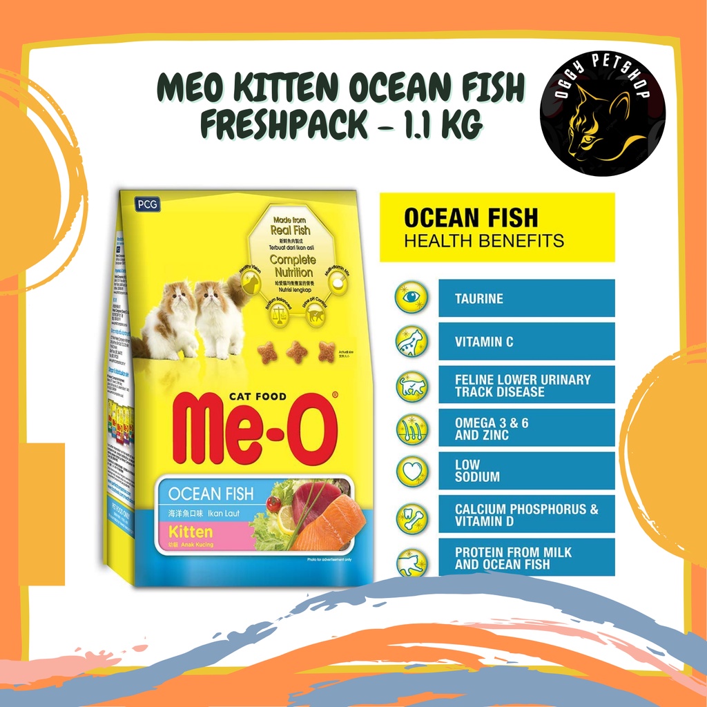 ME-O KITTEN OCEAN FISH Makanan Anak Kucing MEO Freshpack 1.1 Kg