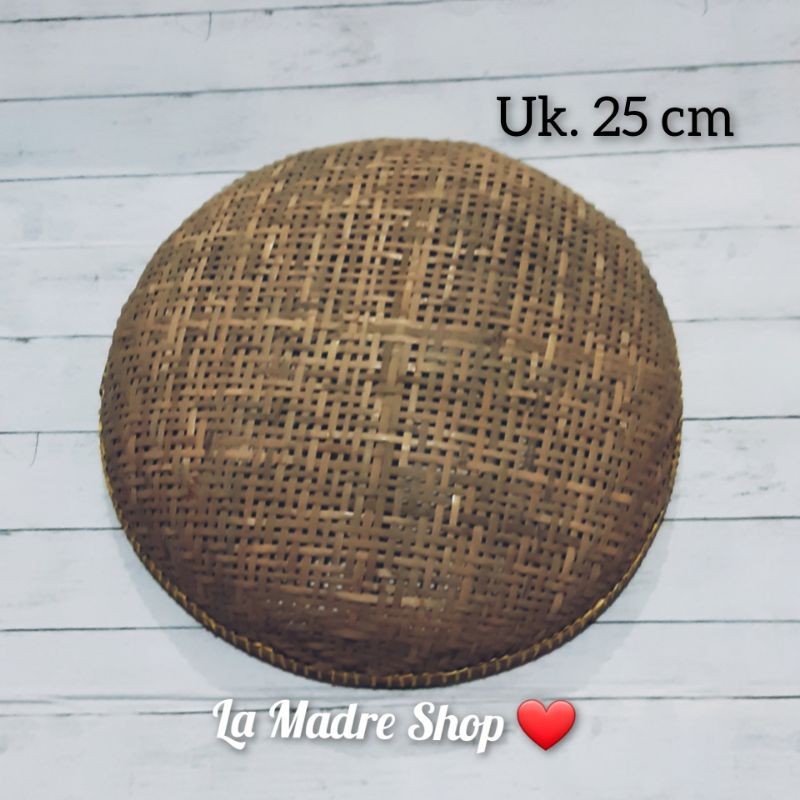 AYAKAN BAMBU SARINGAN KULIT BAMBU - Uk. 25 cm