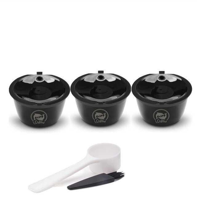 ICafilas Refillable Capsule 3 PCS for Nescafe Dolce Gusto - F457 - Black
