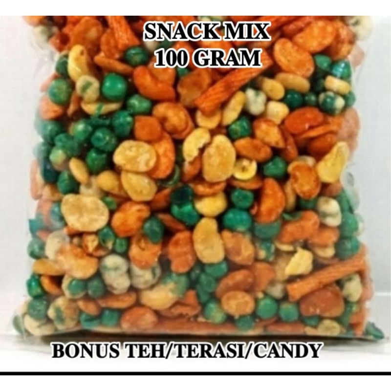 

Snack Mix(Campuran) 100 gr Bonus Teh/Terasi/Candy