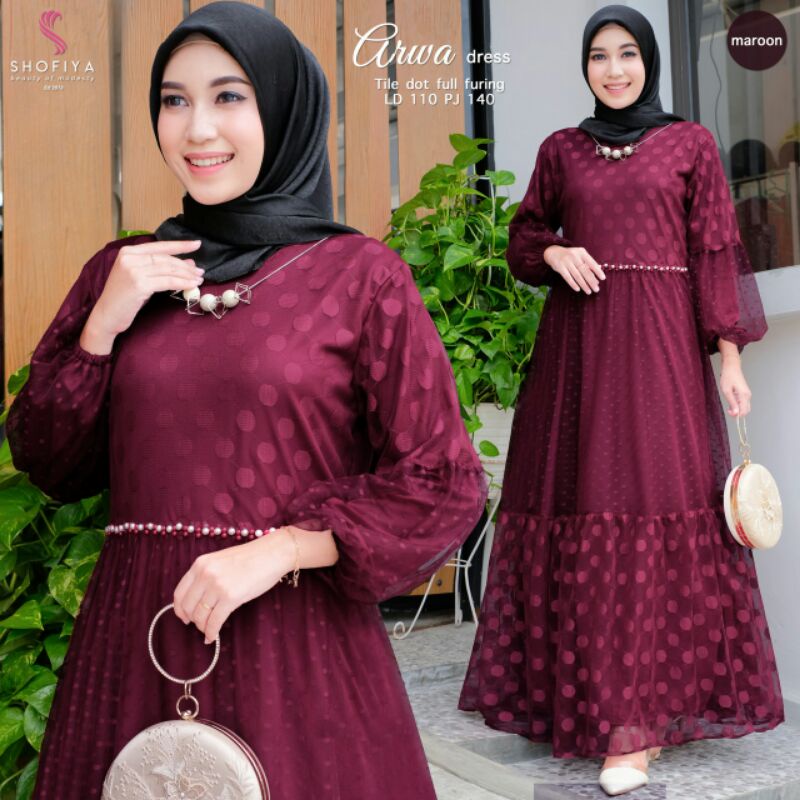 SARAH Maxi Dress Brokat Ori by Shofiya