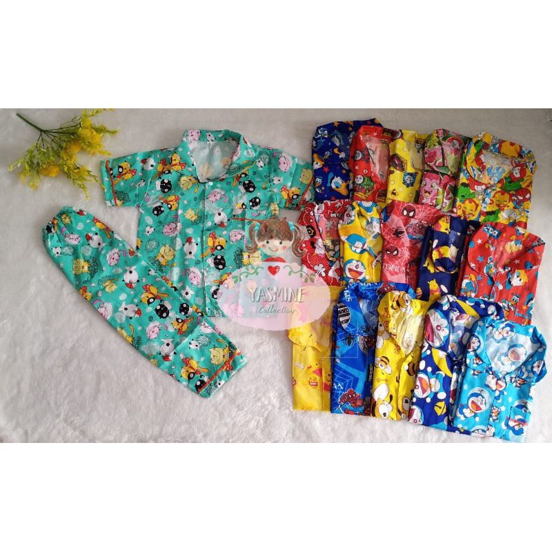 PROMO PIYAMA ANAK JUNIOR 5-10 THN BAHAN POLY IMPORT