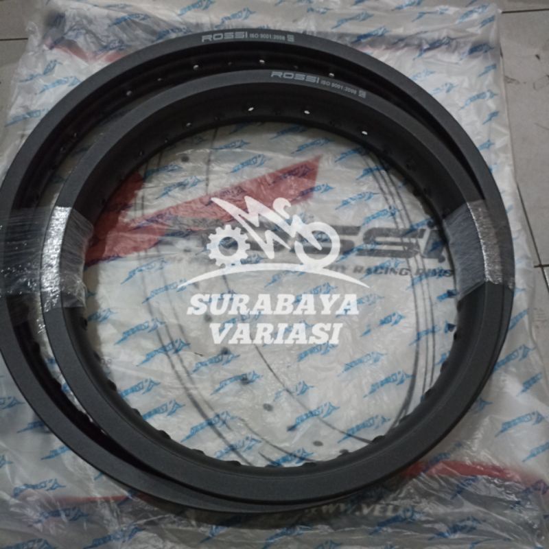 VELG V-ROSSI HITAM 160×19 DAN 215×16 SEPEDA MOTOR