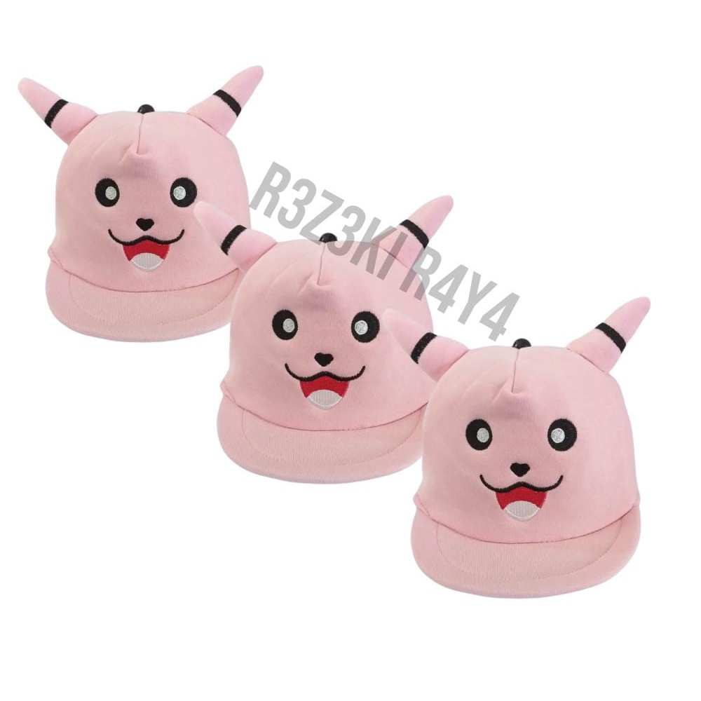 TOPI BAYI PIKACU POKEMON GO IMUT ANAK USIA 0-3th