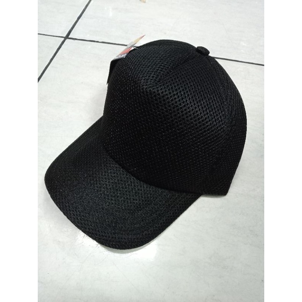 COD Topi DM Jala Polos / Topi Full Jaring Double Mess Polos / topi double mesh / topi militer / topi Satpam DM polos