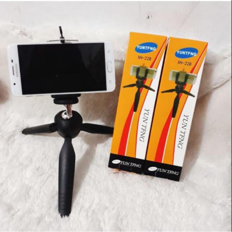 GG - Tripod mini YUNTENG YT 288 + holder U mini tripod / TRIPOD meja MINI YUNTENG YT 228