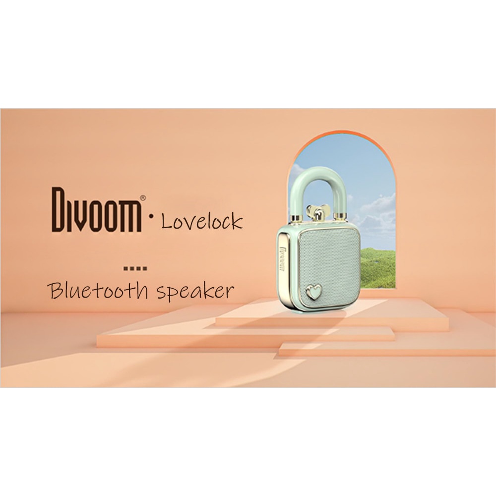 Original Divoom Lovelock Mini Portable Wireless Bluetooth Speaker,With Recording,Tws Connection,Unique Gift