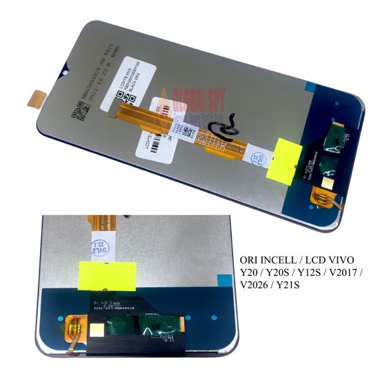 ORI INCELL FULLSET / LCD TOUCHSCREEN VIVO Y20 / Y20S / Y12S / V2017 / V2026 / Y21S 2020