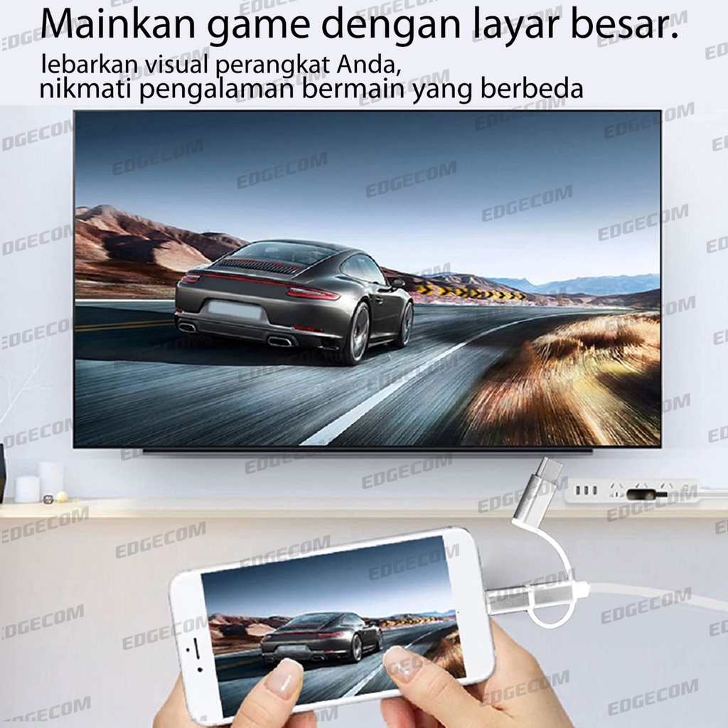 MIRASCREEN 3 in 1 SMARTPHONE TO HDTV support MHL dan non MHL