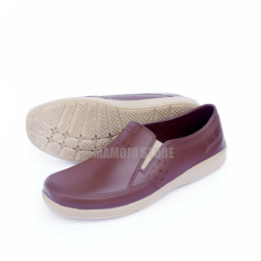 OBRAL Sepatu Slip On Pria Full Karet - Slip on Pria Karet – Sepatu Elastis- Sepatu Slop Pria AWK 557