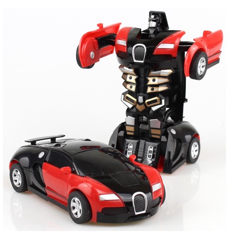 Mainan Anak Mobil Robot Transformers Tabrak Jadi Robot Mini 2 Fungsi