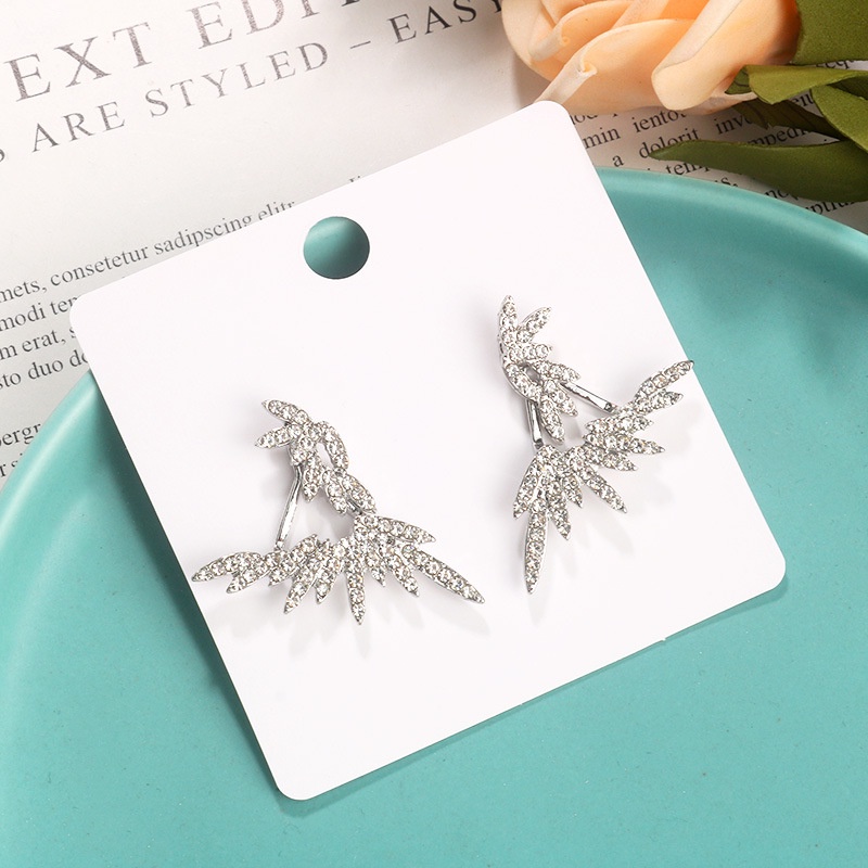 Anting Desain Sayap Malaikat Bahan 925 Silver Needle Gaya Korea