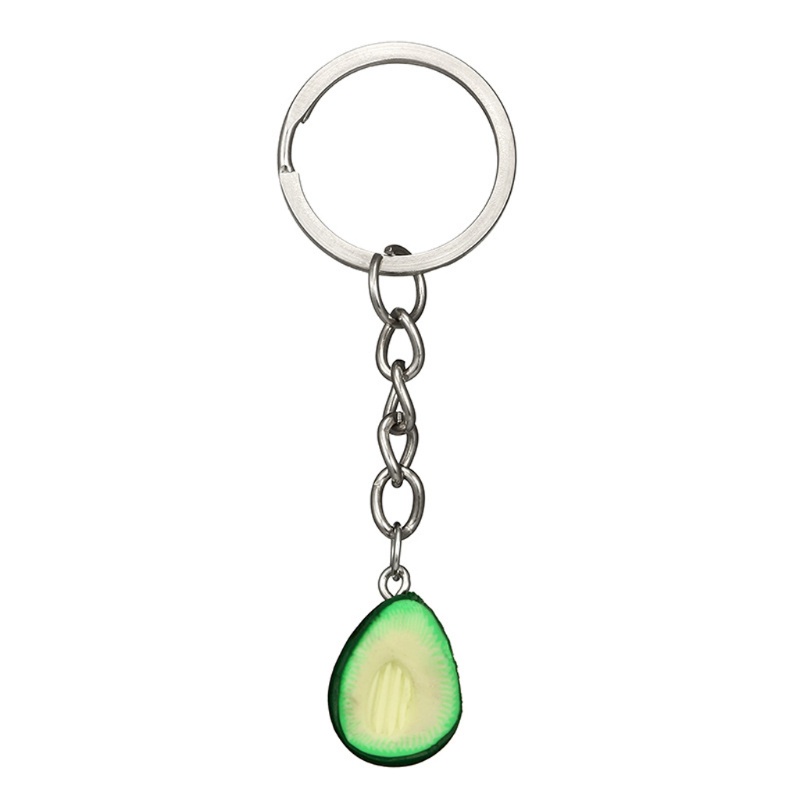 SIY  Cute Handmade Green Avocado BFF Friendship  Key Chains Simulation Fruit Jewelry