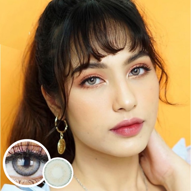 Softlens solona 3 tone hazel brown dan gray original korea