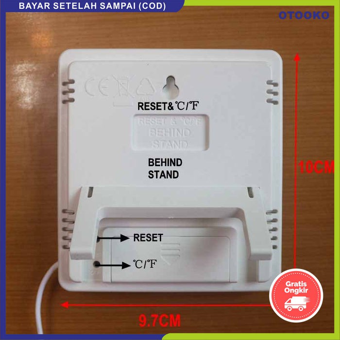 jam weker digital alaram sensor suhu htc-2