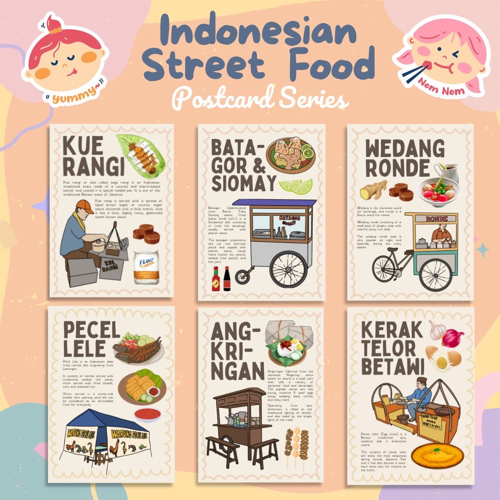 

Kartu Pos / Postcard Street Food Indonesia