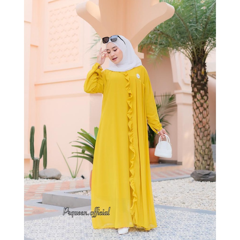 DRESS KONDANGAN - ASMIRANDA MAXY DRESS FREE BROSS - DRESS GAMIS CERUTY COCOK UNTUK ACARA KONDANGAN