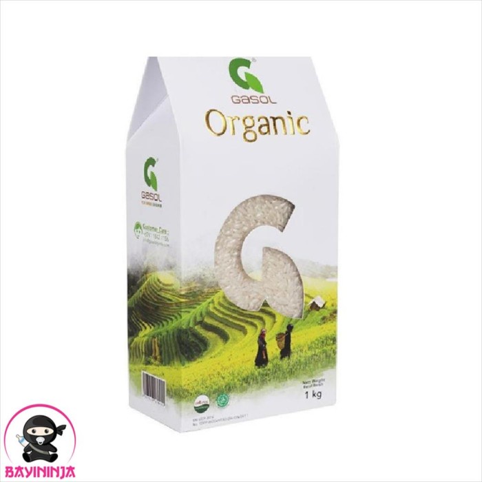 

540ffipp Gasol Organic Beras Putih White Rice Organik 1 Kg 244Q4012