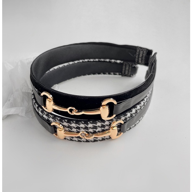 Bando Bandana Korea Wanita / Bando Polos Gold Hardware Utah