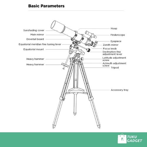 CELESTRON Teropong Bintang Astronomical Telescope SCTW-102EQ3