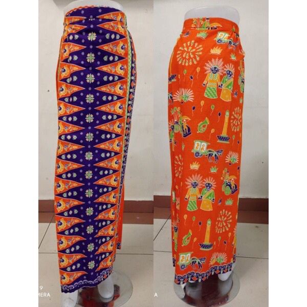 Rok Sepan Tumpal ST25 Motif Pucuk Rebung Betawi Ondel ondel Abang None Jakarta / Bawahan Kebaya Encim Blus Batik Wanita