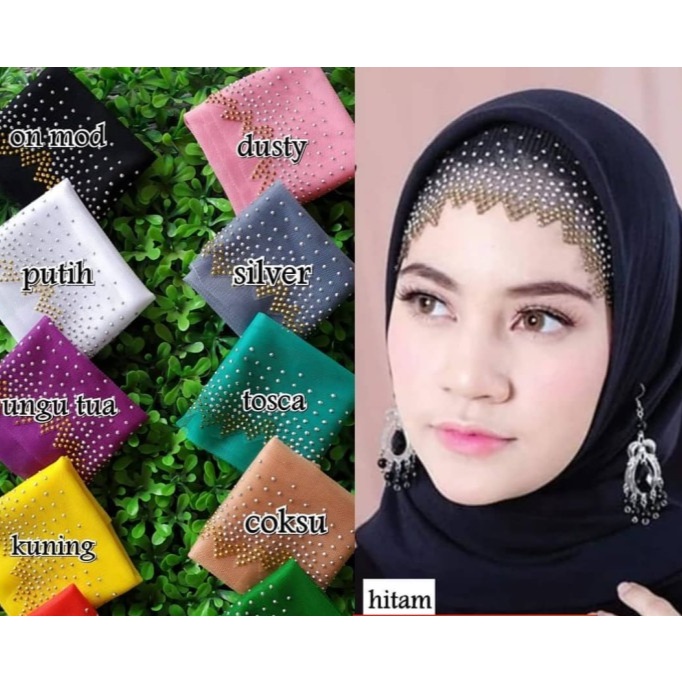HIJAB-CIPUT PAYET PESTA/INNER JILBAB PAYET PESTA/BANDANA DALAMAN JILBAB PAYE - MAROON