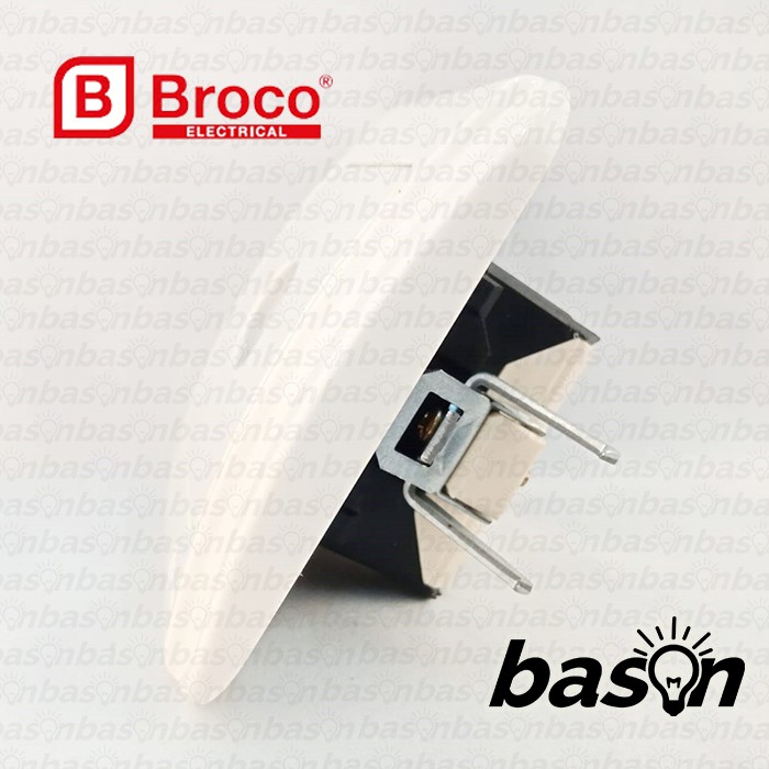 BROCO Galleo White / Putih G183 | Antenna Socket Outlet - Colokan TV