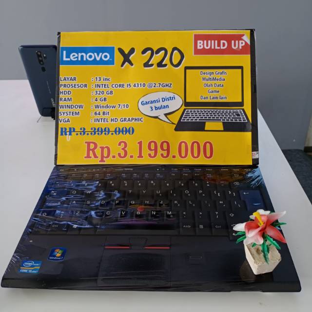 Laptop Lenovo x220/Ram 4gb/corei5/64bit/laptop murah