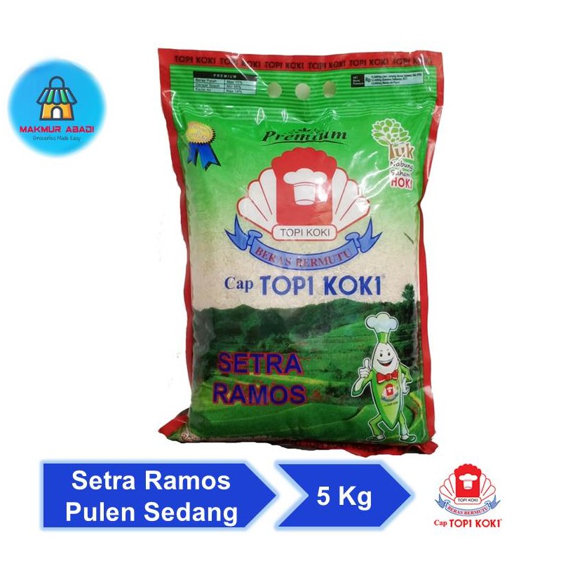 

Beras Cap Topi Koki 5 Kg || Makmur Abadi Official Store