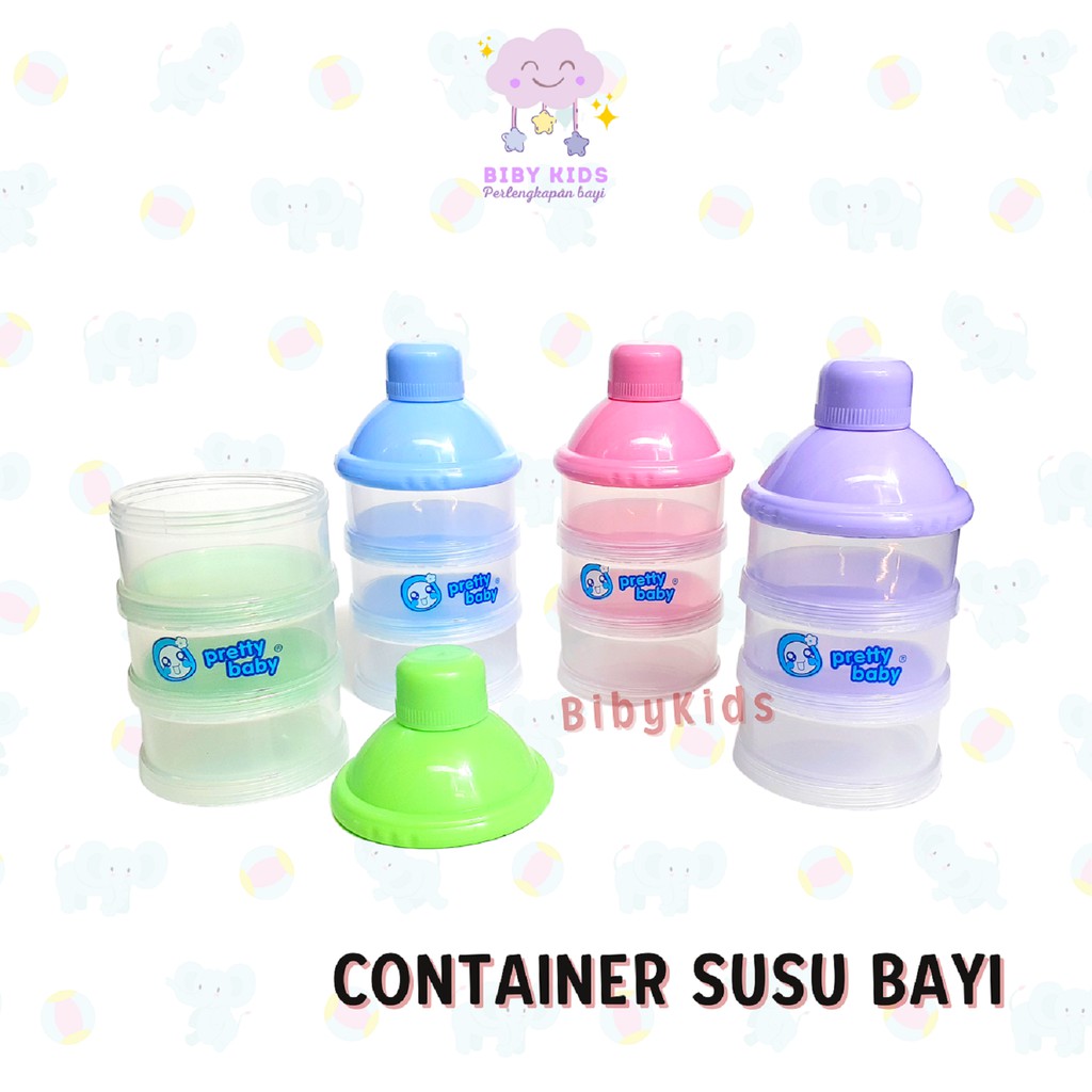 Container Susu Bubuk Bayi 4 Susun Kontainer Wadah Susu Baby Tempat Peralatan Makan Bayi Anak Murah