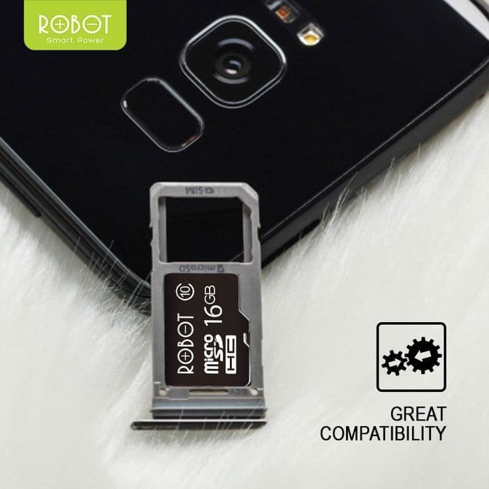 (NEW) ROBOT 16GB Memory Card Micro SD Class 10 Speed with Package (BY 88ACC)