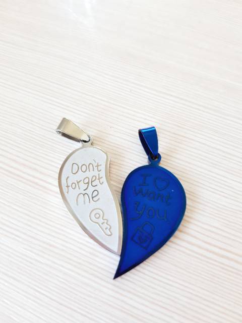 Dont forget me..liontin couple import CP12