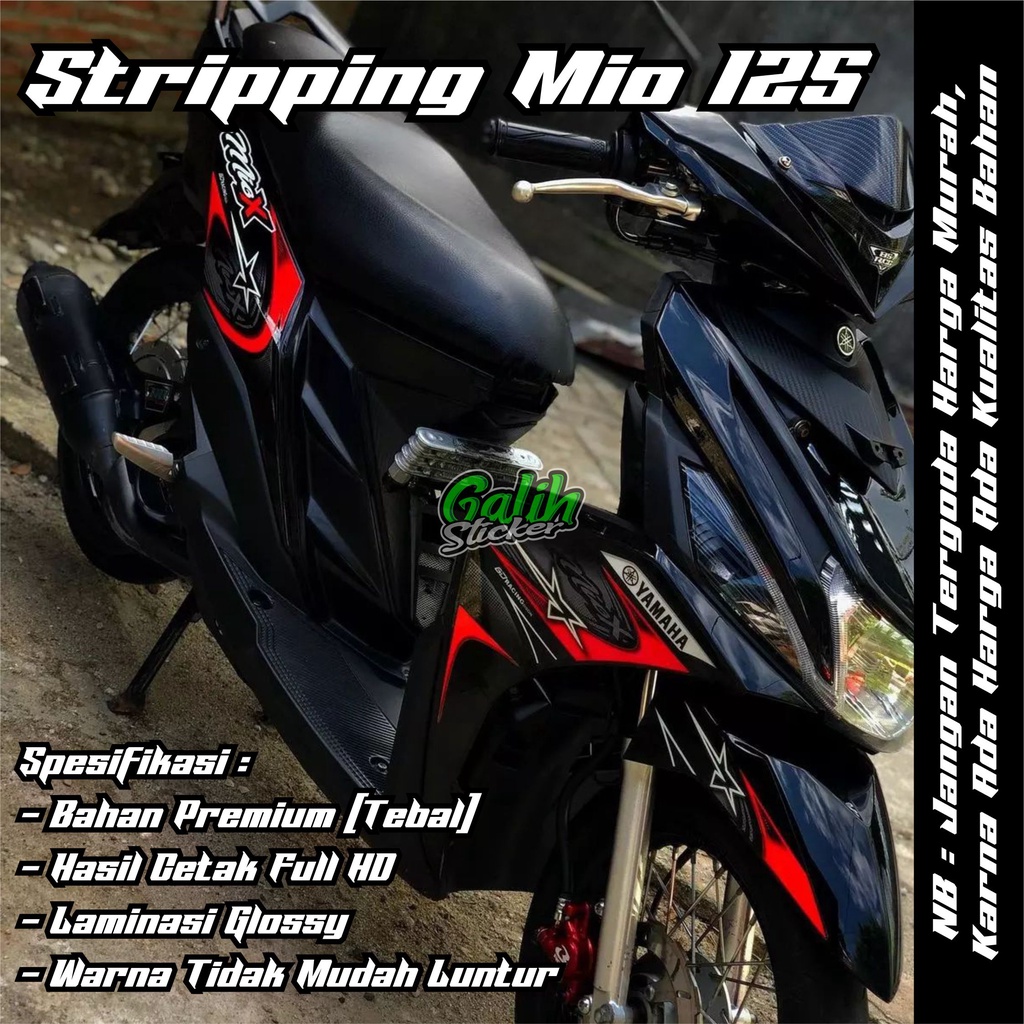 Jual Stiker Striping MIO M3 Mio Z Mio 125 Tahun 2014 2015 2016 2017