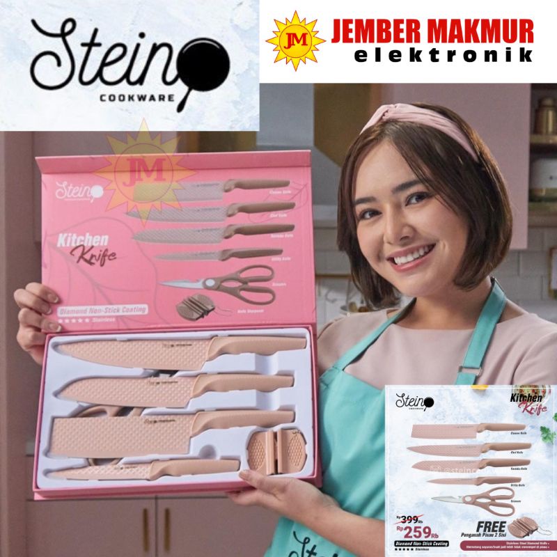 Stein Cookware Pisau Dapur / Stein Diamond Knives 6 in 1 Set