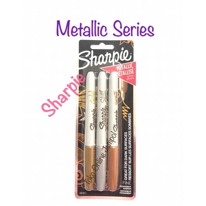 

ATK0423SH isi 3 warna Metallic Gold Silver Bronze 1823815 Sharpie Fine