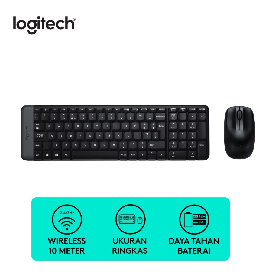 Logitech MK220 Combo Keyboard + Mouse Wireless