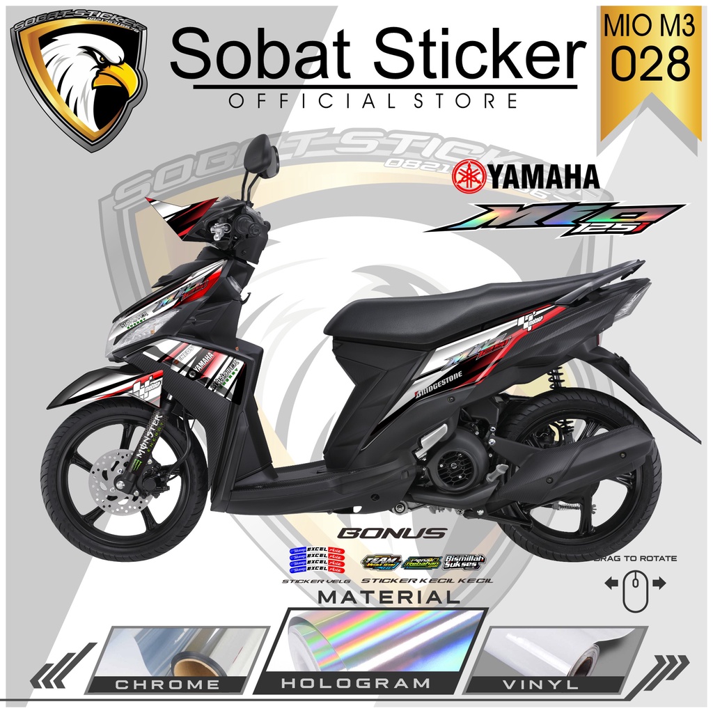 STRIPING MIO M3 - STRIPING HOLOGRAM YAMAHA MIO M3 2021 RACING