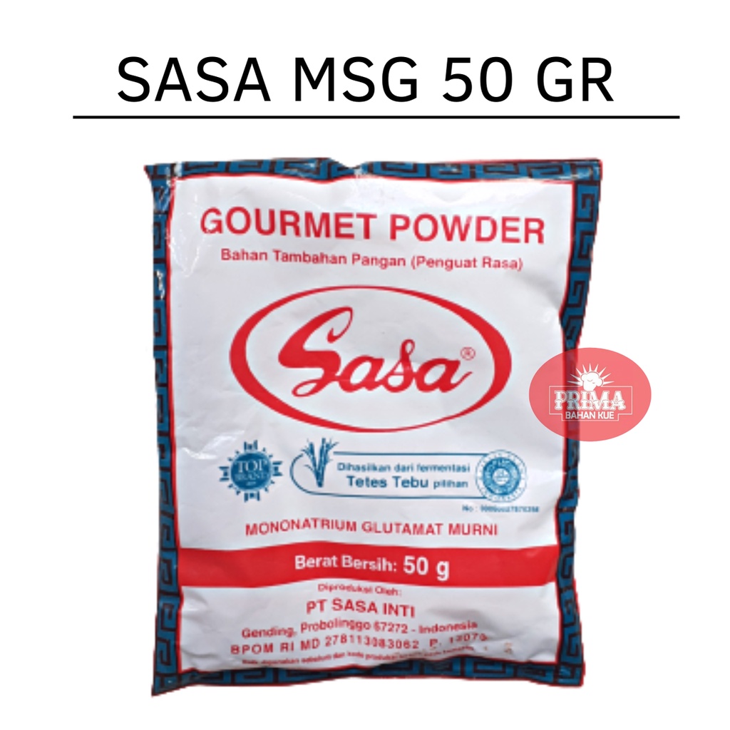 

SASA MSG 50 GR/Sasa Penyedap/Rasa Gourmet Powder/Penguat Rasa Mononatrium Glutamat Murni