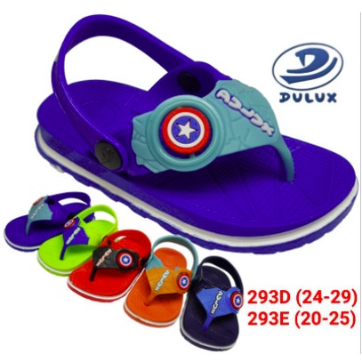 DX-293E Sandal Jepit Bayi Balita / Sandal Jepit Anak Laki Laki Karakter Captain America Merek Dulux Ukuran 20-25