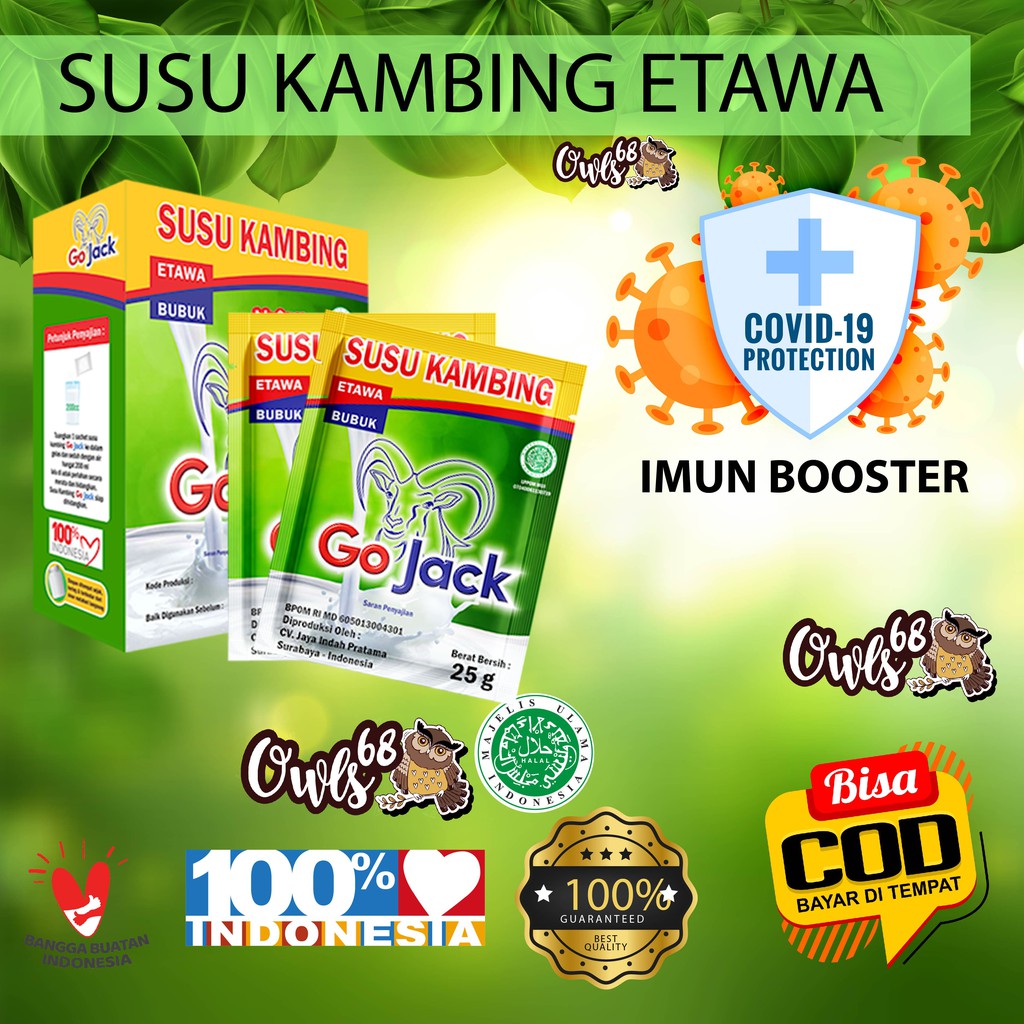 

PROMO Go Jack Susu Kambing Domba Etawa Bubuk Kemasan 200g rasa original sachet Minuman Obat goats milk