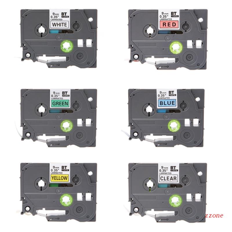 Zzz TZe-221 Tape Label Lebar 9mm Panjang 8m Untuk Printer Brother P-touch