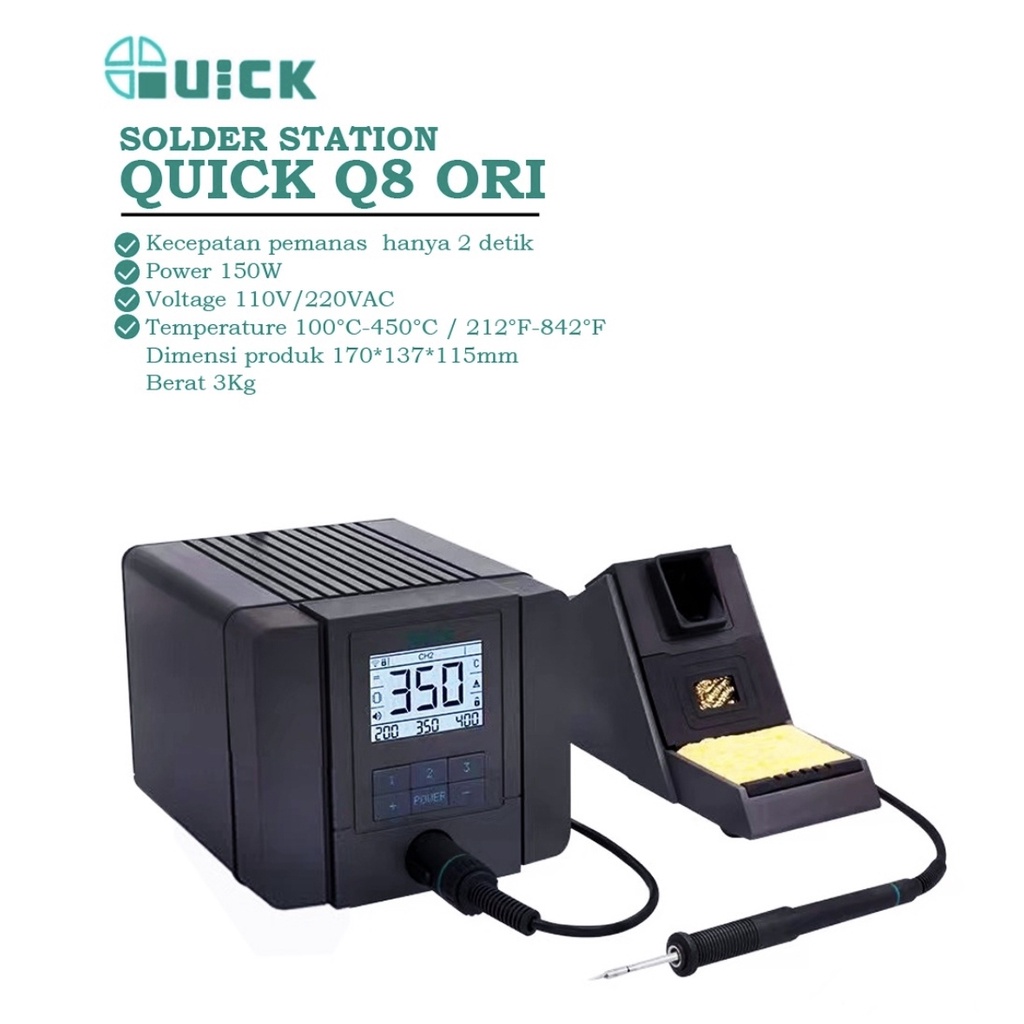 SOLDER STATION QUICK Q8 ORIGINAL / ALAT SERVIS SERVICE HP LENGKAP TERLENGKAP TERMURAH