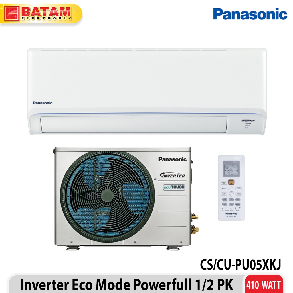 AC PANASONIC 1/2 PK CS/CU-PU5XKJ Inverter Eco Mode Powerfull