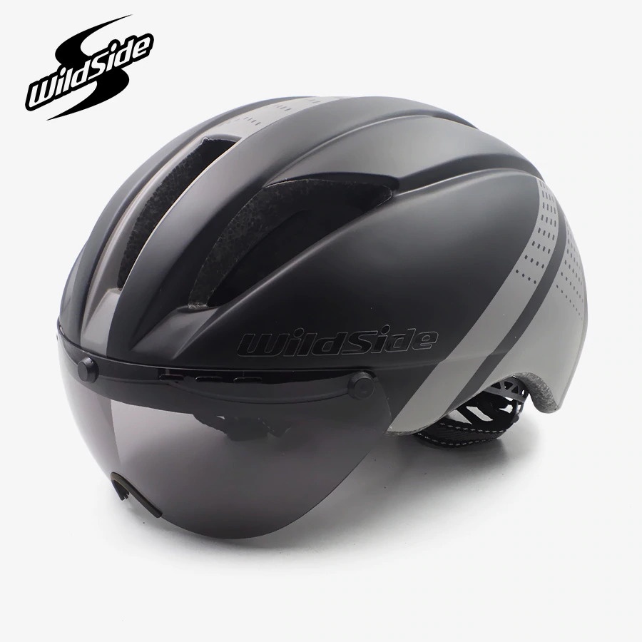 YOHOO-BIKE Helm Sepeda Cycling Bike Helmet Visor Removable Lens - TT-32 - Black/Red