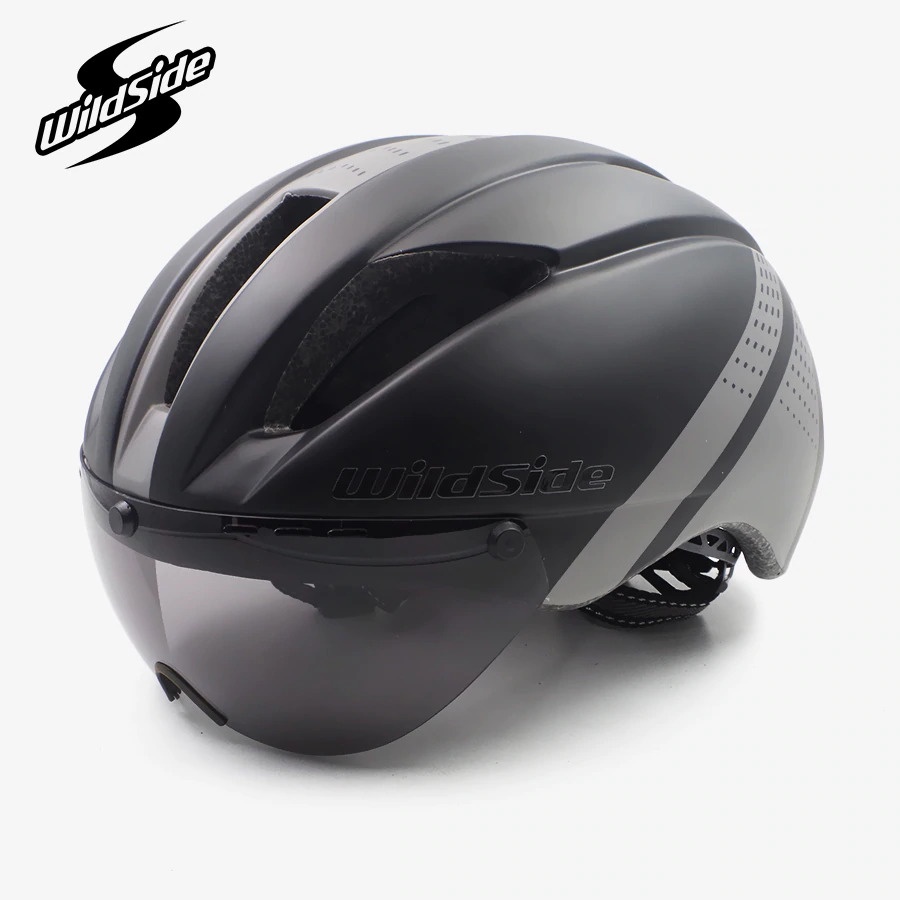 YOHOO-BIKE Helm Sepeda Cycling Bike Helmet Visor Removable Lens - TT-32 - Black/Green