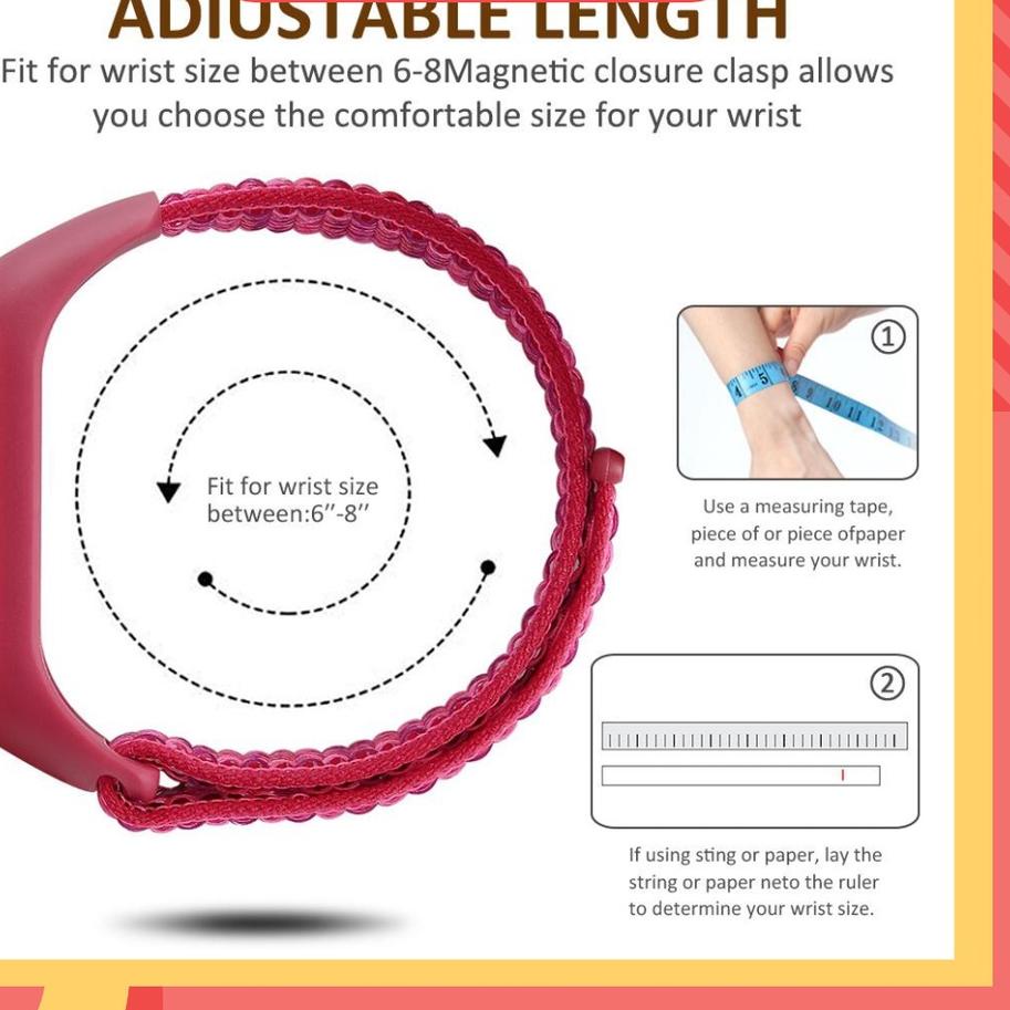     tali nylon strap xiaomi miband 3 4 5 6 velcro band   