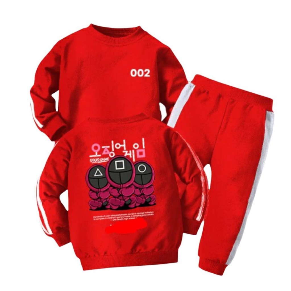 Sweater Squid Game anak Terbaru 2022 Baju anak anak laki laki umur 3-4 Tahun Setelan Sweater anak laki laki